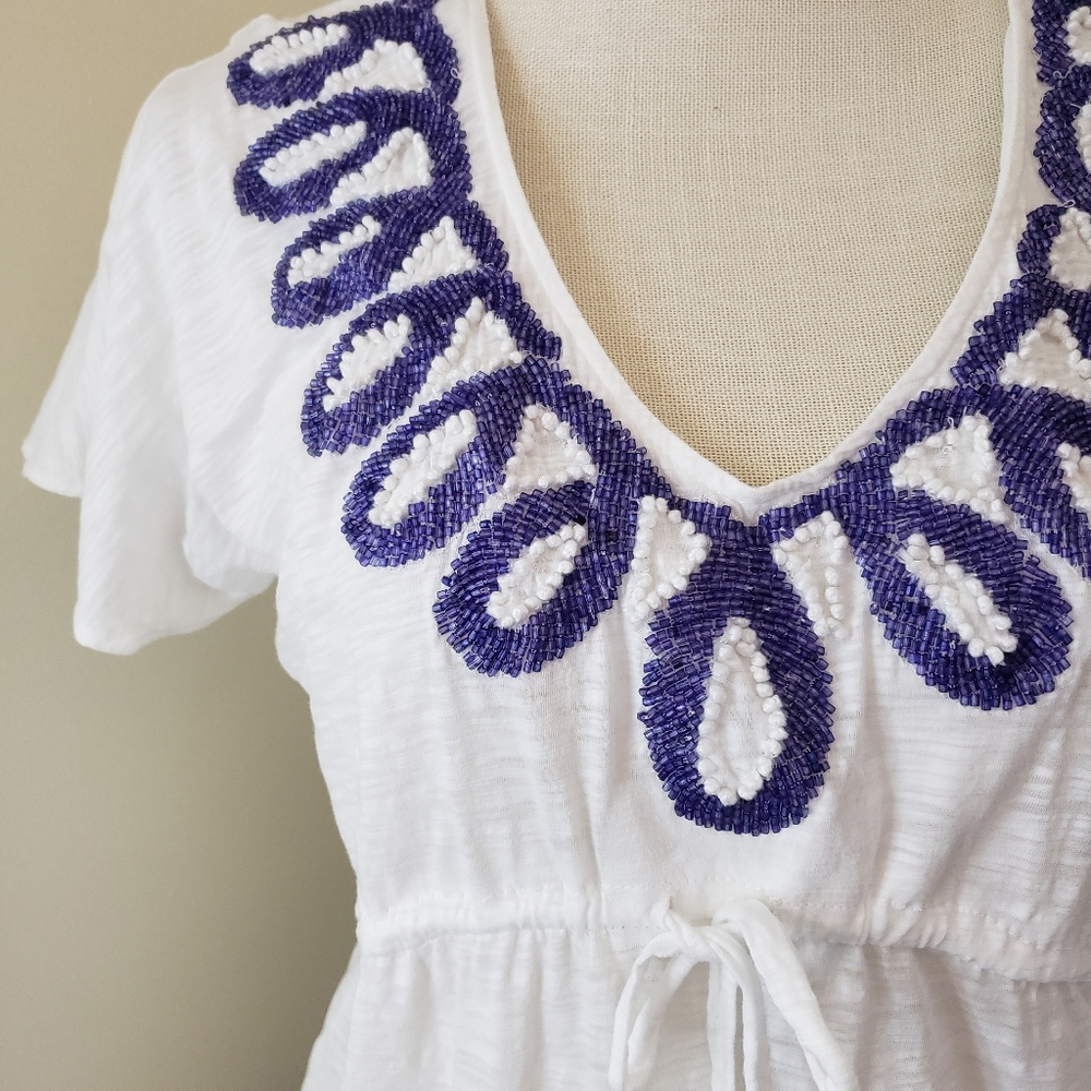 Banana republic beaded detail top xs